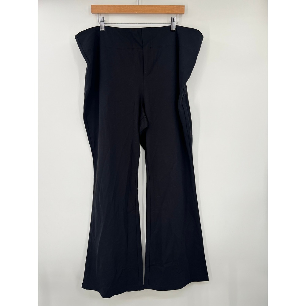 Halara Black Flare Leg Pants Regular Fit Plus Size 2X Solid Stretch Workleisure
